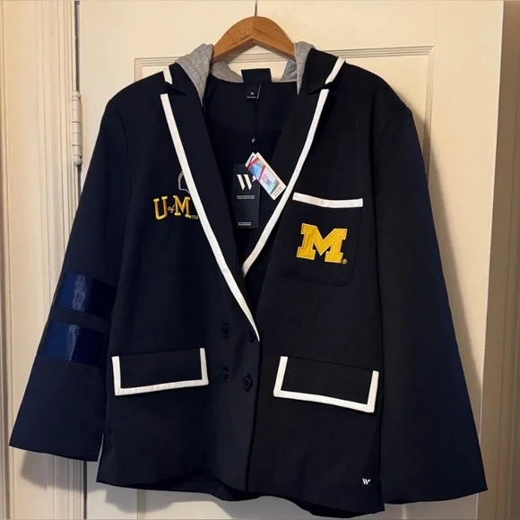 The Wild Collective x Anthropologie NCAA NWT Blazer University of Michigan XS - Picture 5 of 5